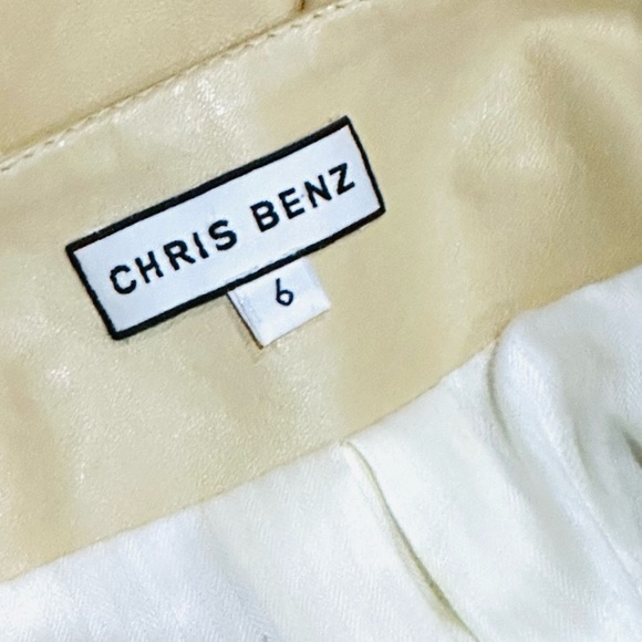 🧥💎 CHRIS BENZ Lambskin Leather Jacket Runway Statement Piece, Yellow Utility 6 - Picture 3 of 6